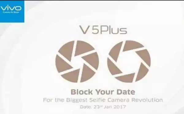 Do You Love Selfies? : The Vivo V5 plus is Launching With Dual Selfie Cameras
